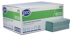 Green V-Fold 1 Ply Recycled Paper Towels 25 x 21cm