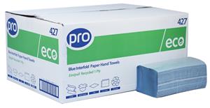 Blue V-Fold 1 Ply Recycled Paper Towels 25 x 21cm