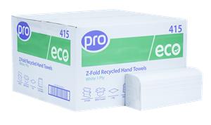 Z-Fold Recycled White 1 Ply Paper Towels 