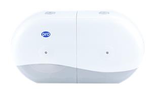 Twin Mini Centrefeed Toilet Tissue Dispenser White