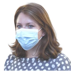 Fluid Resistant Ear Loop  Face Mask Type IIR White