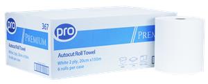 Autocut 2 Ply White Roll Towel